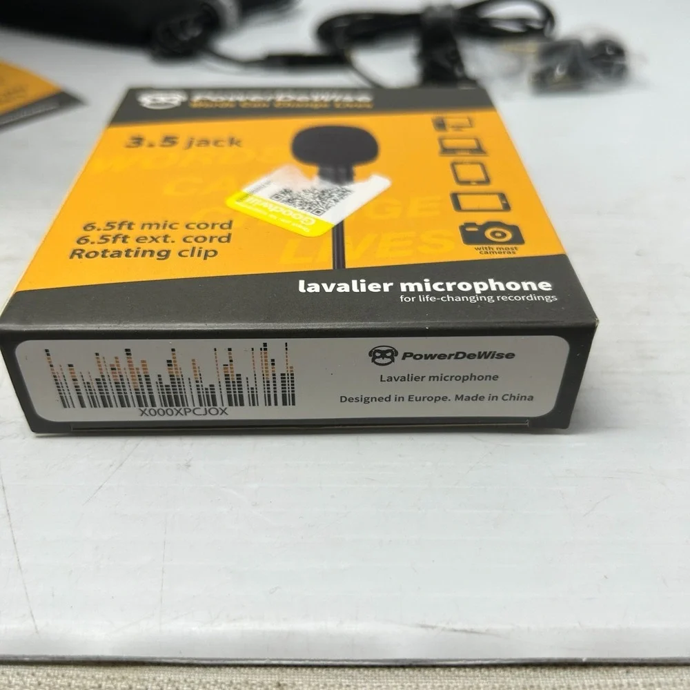 PowerDeWise‎ Lavalier Lapel Microphone 3.5mm Jack Starter Kit Lot of 36 Sealed